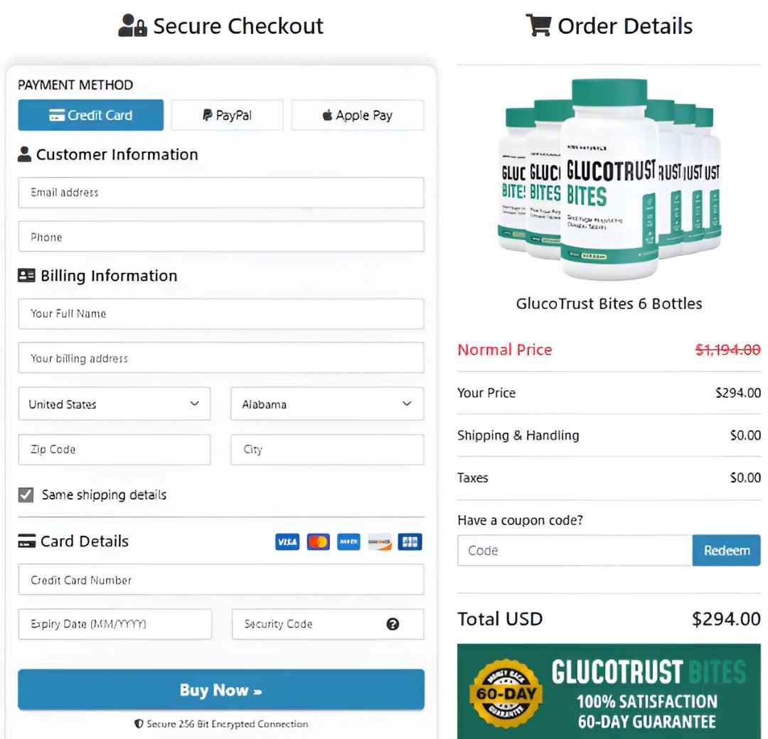 GlucoTrust Bites GlucoTrust Bites Order Page